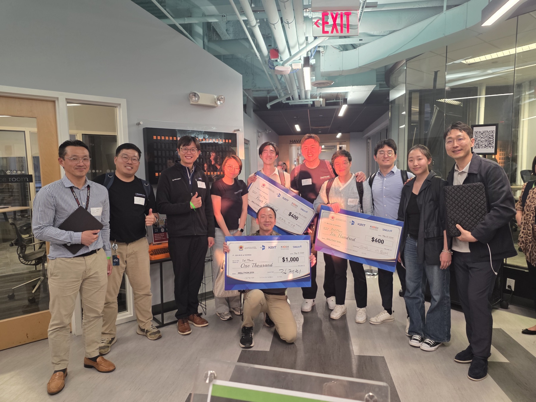 Skillthon 2026 organizers and winners group photo